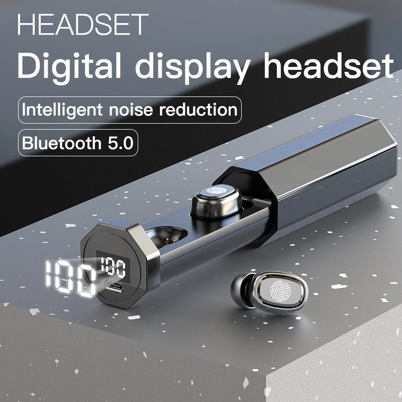 TWS Bluetooth 5 0 наушники 8D стерео мини Беспроводные с микрофоном водонепроницаемая