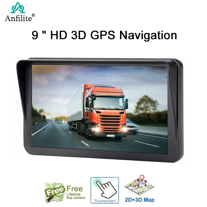 

9 Inch GPS Truck Car GPS Navigator HD Vehicle Bluetooth 256MB+8GB AVIN Support Rearview Camera Navitel free EU map