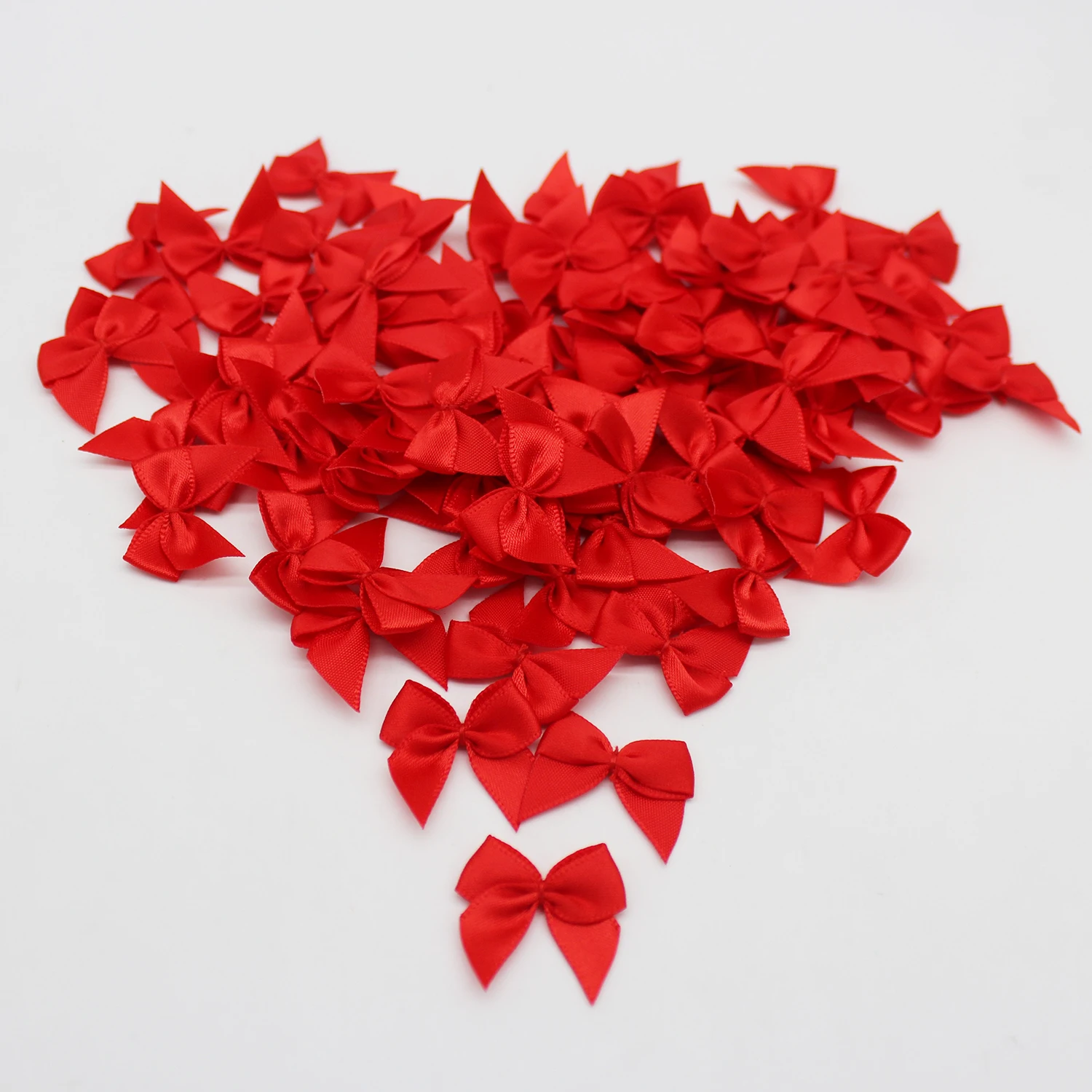 Satin Ribbon Bows 1 Inch 50Pcs For Crafts DIY Christmas Wedding Party Decor