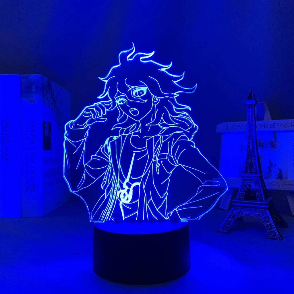 3d Светодиодная аниме-фигурка Danganronpa Nagito Komaeda настольная лампа для украшения