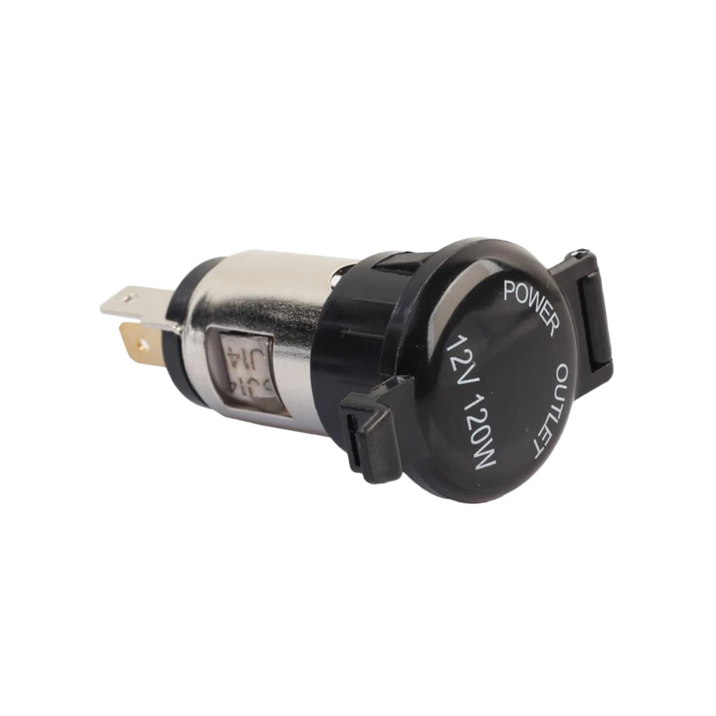12V Waterproof Marine Motorbike Car  Lighter Socket Power Outlet Black