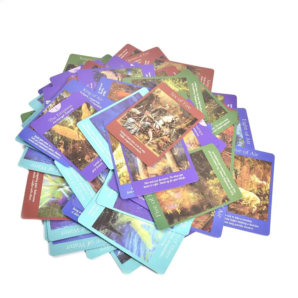 78 шт/Pak Angel Tarot Kaarten Dek настольная игра Карта Volledige Engels Вечерние игры Tafel Games Speelkaarten Familie развлечения Spel# N