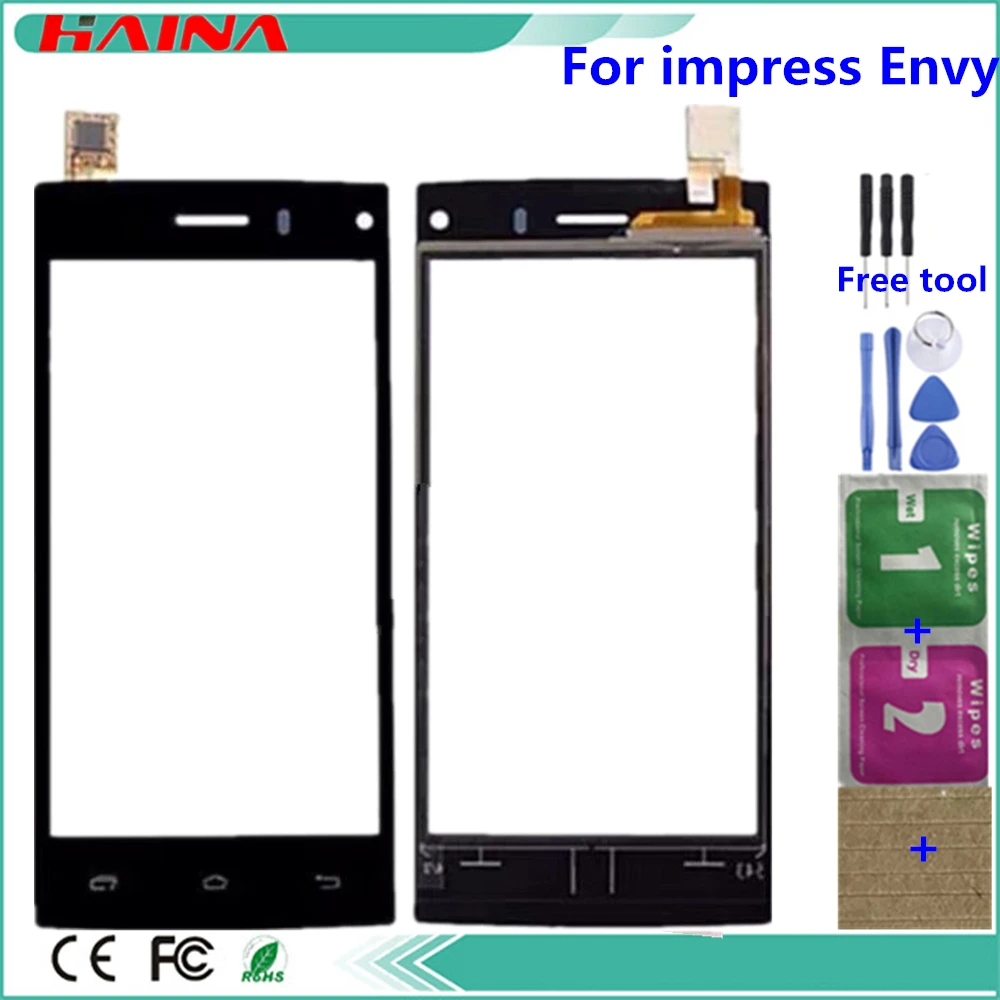 Сенсорный Экран 4 5 дюйма дигитайзер переднее стекло для VERTEX Impress Envy панель