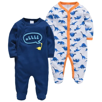 

2pcs/lot newborn boys romepr body jumpsuit Kavkas Baby Girl Clothes 100%CottonOveralls