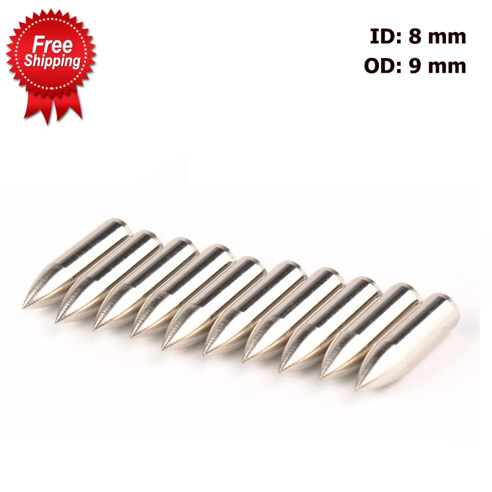 

20/50/100pcs Sliver Color Broadheads Arrowhead Dimeter 8mm For Wooden Arrows Archery