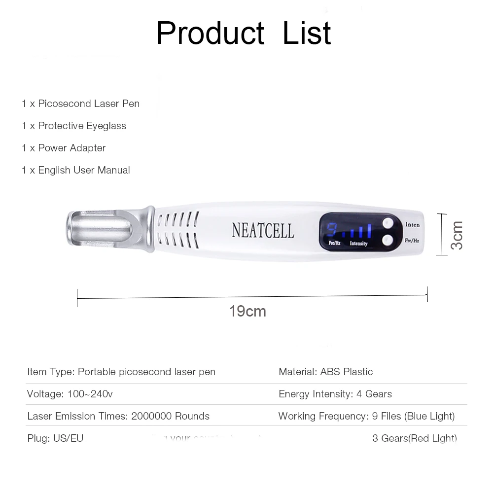 Pаспродажа Picosecond, лазерная ручка, синий светильник, терапия, тату шрам, удаление крот, веснушек, удаление темных пятен, портативная лазерная ручка