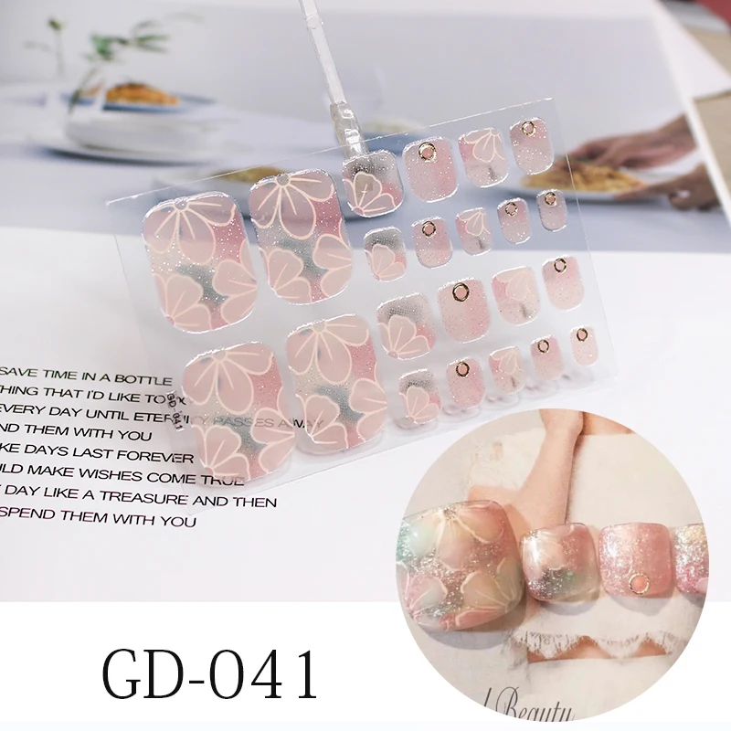 

22tips Nail Stickers Korean Design All-inclusive Shiny Drop Nail Stickers Multi-color Nail Stickers Manicure with DIY Nail Salon