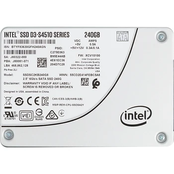 

Original Intel SSD 240 GB SATA III SSDSC2KB240G801 963339 SSDSC2KB240G801 DC D3-S4510 2.5"