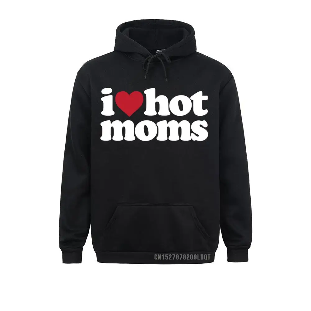 i love hot moms Pullover Hoodie__B11041 Hoodies Brand New Normal Long Sleeve Women Sweatshirts Customized Hoods i love hot moms Pullover Hoodie__B11041black