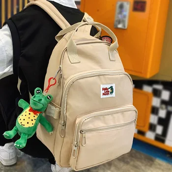 

College Student Female Backpack Fashion Women School Bag Book Ladies High Capacity Backpack Kawaii Girl Waterproof Nylon Bag New