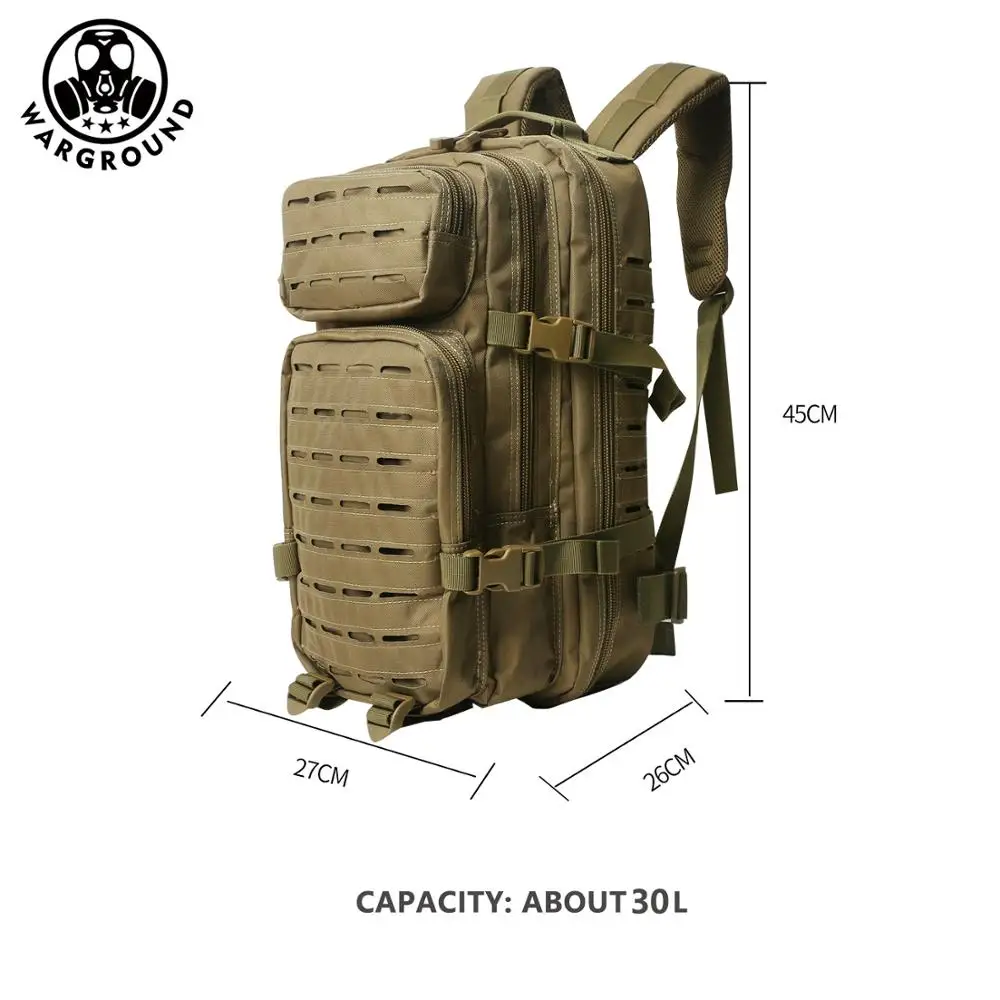  30L military backpack Molle tactical bag male waterproof camouflage military bag hiking camping fis