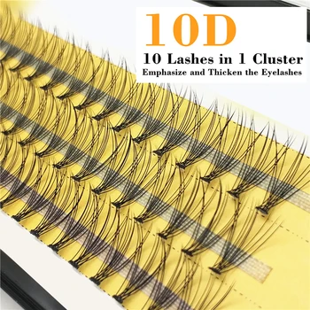 

60pcs Professional Black Man-made Makeup Individual Cluster Eye Lashes Grafting Fake False Eyelashes Chic Design