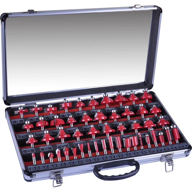 

ABSF 50 Pcs Milling Cutter Suit Trimming Machine Carpentry Milling Cutter Cutter Head Suit