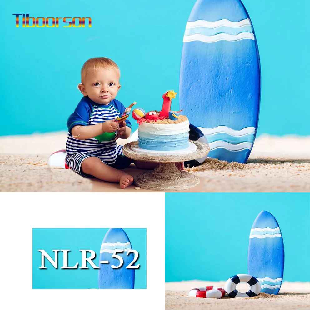 

Baby on Board Themed Party Summer Sae Beach Photo Background Newborn Baby Shower Lifebuoy Fish Backdrop Decor Stripes Surf Wave