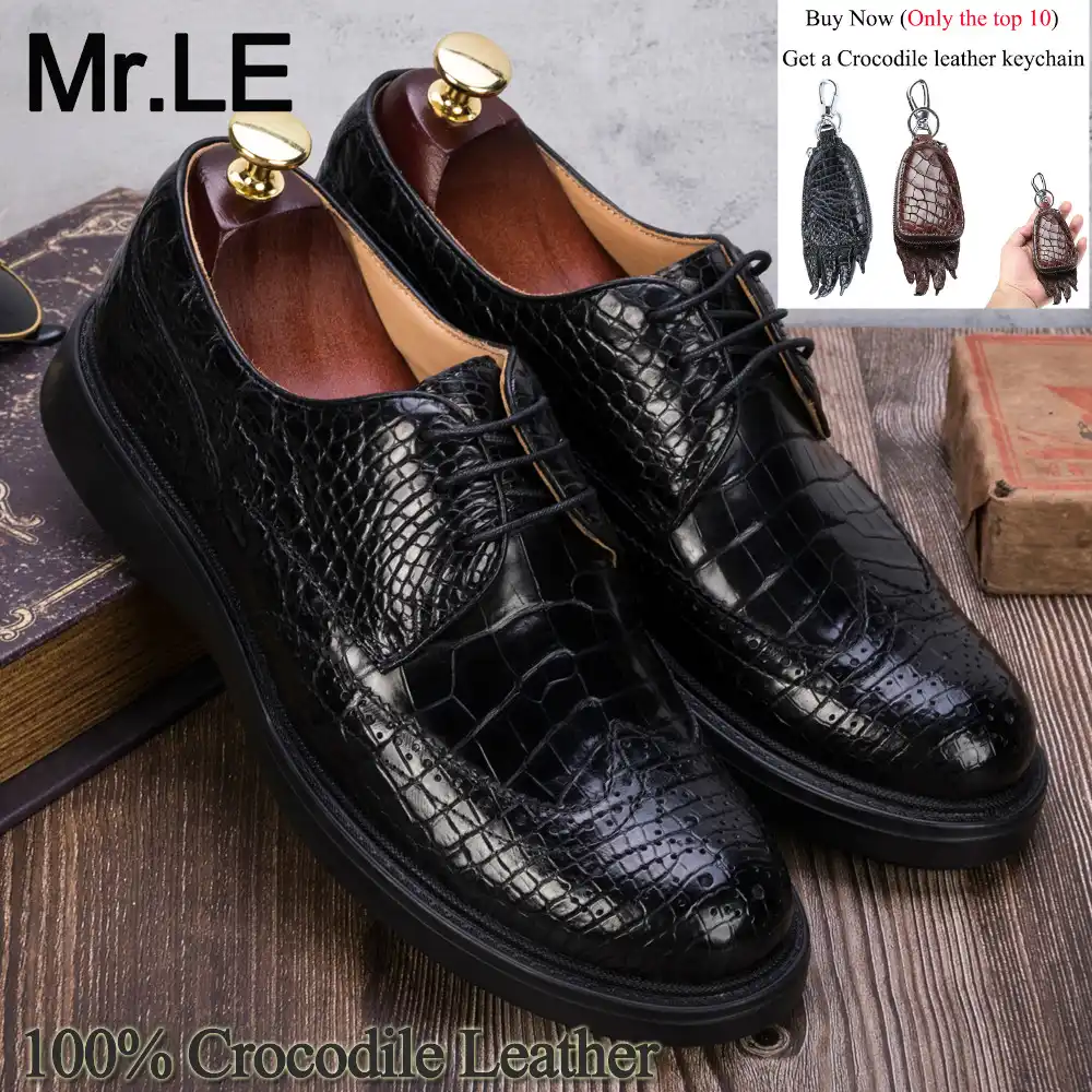 men's genuine alligator shoes