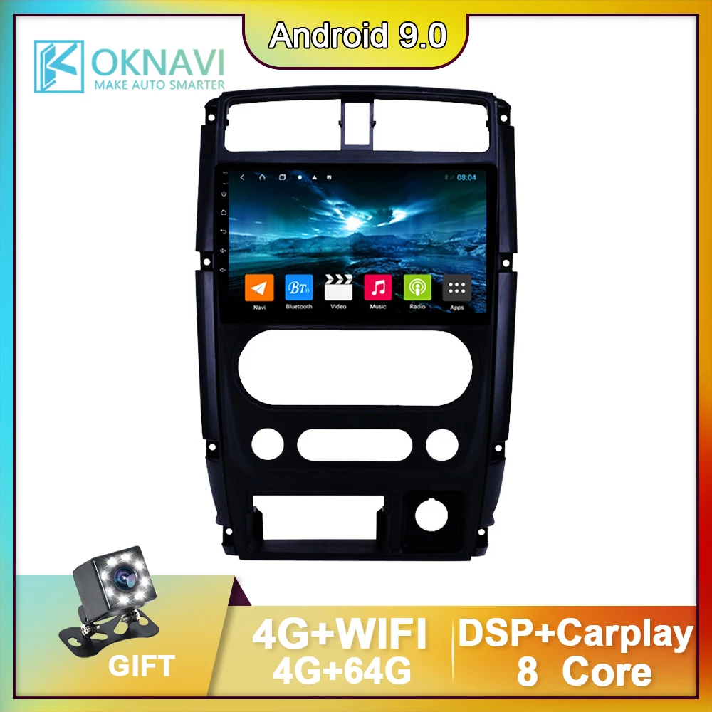 

For Suzuki Jimny 2007-2012 Android 9.0 DSP Car Radio Navigation GPS Multimedia Player 2 Din No DVD Support Accessories OBD DVR