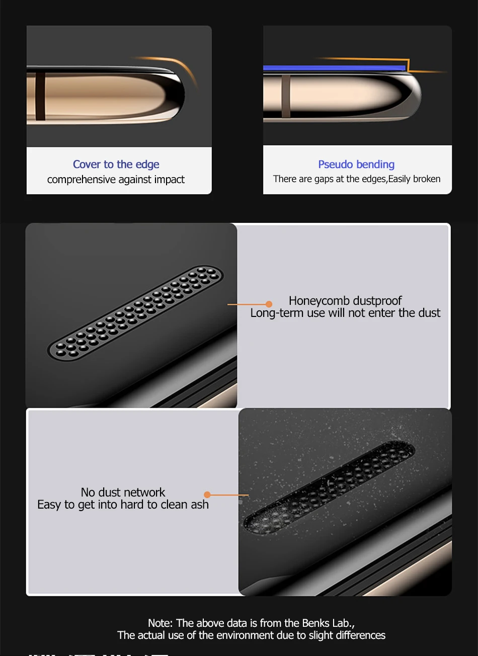 Benks 2PC VPRO Tempered Glass AGC For iphone 11 Pro X XS Max XR Screen Protector 3D Full Screen Curve Edge Protective Front Film (5)
