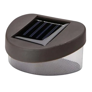 

Solar Power Light Outdoor Path Way Garden Fence Lamp Backyard Decor Brown