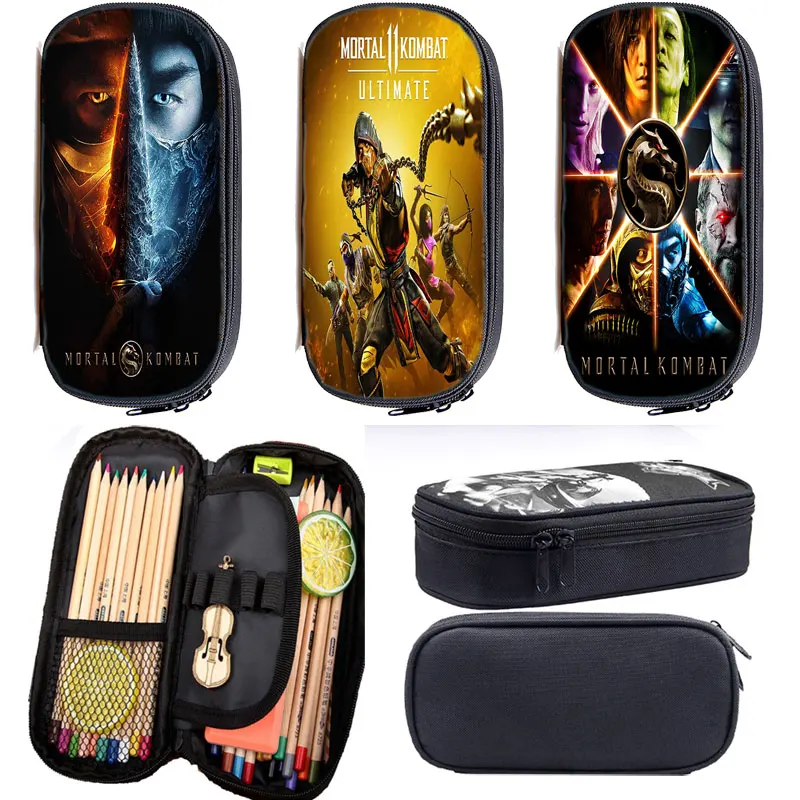 

New Movie Mortal Kombat 3D Pencil Case Mini Cosmetic Bags Students Pen Bag Pencil Pouch School Supplies Stationery Storage Bags