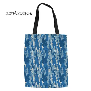 

Student Fashion Canvas Shoulder Bags 3D Custom Camouflage Pattern for Ladies Shopping Large Capacity Pouch Grocery Bag for Men