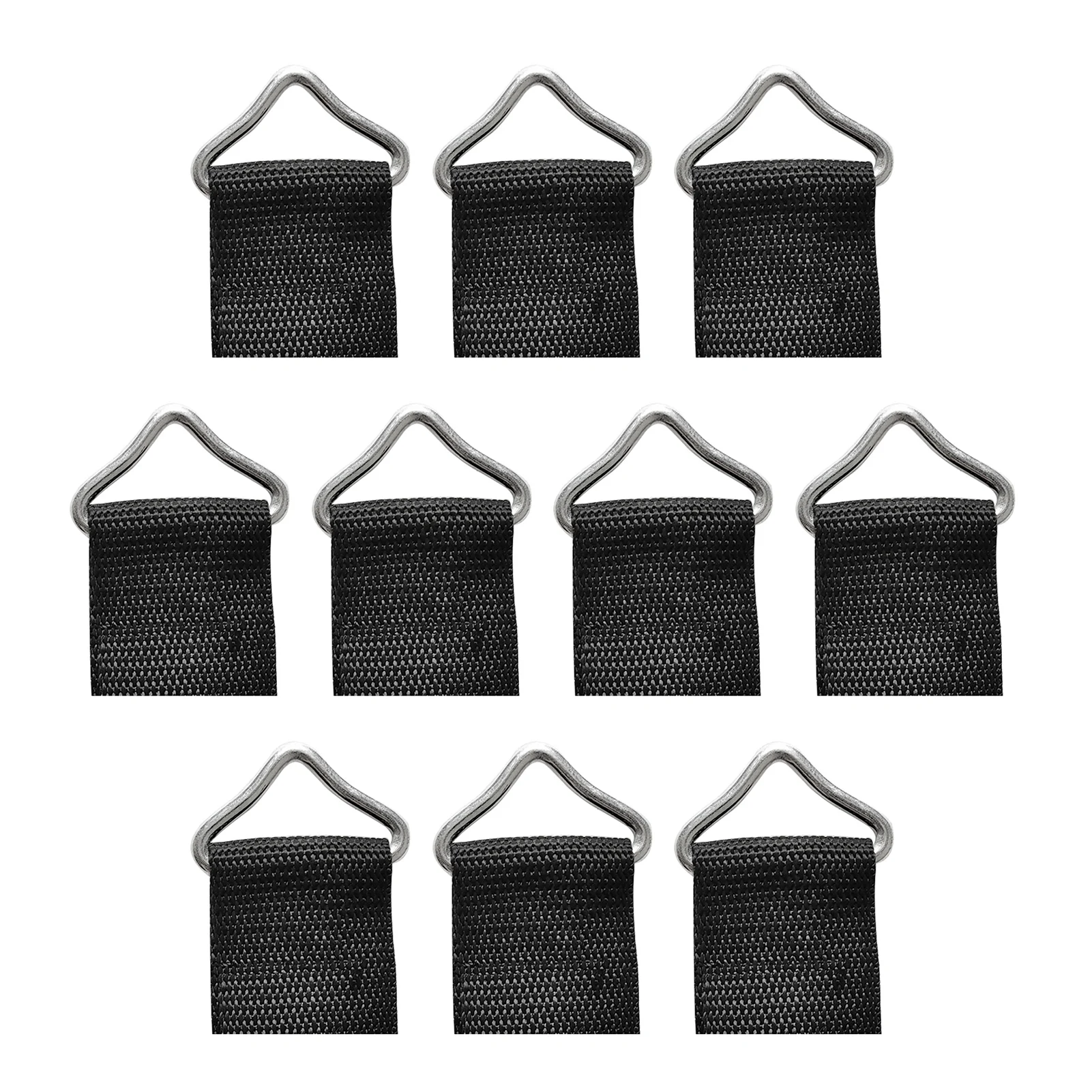 Description Picture 4 of item10pcs/Set Stainless Steel Triangle Rings Buckle 38mm Loop Ring V-rings Straps Trampoline Mat Parts Replacement Repair 26X4.5MM