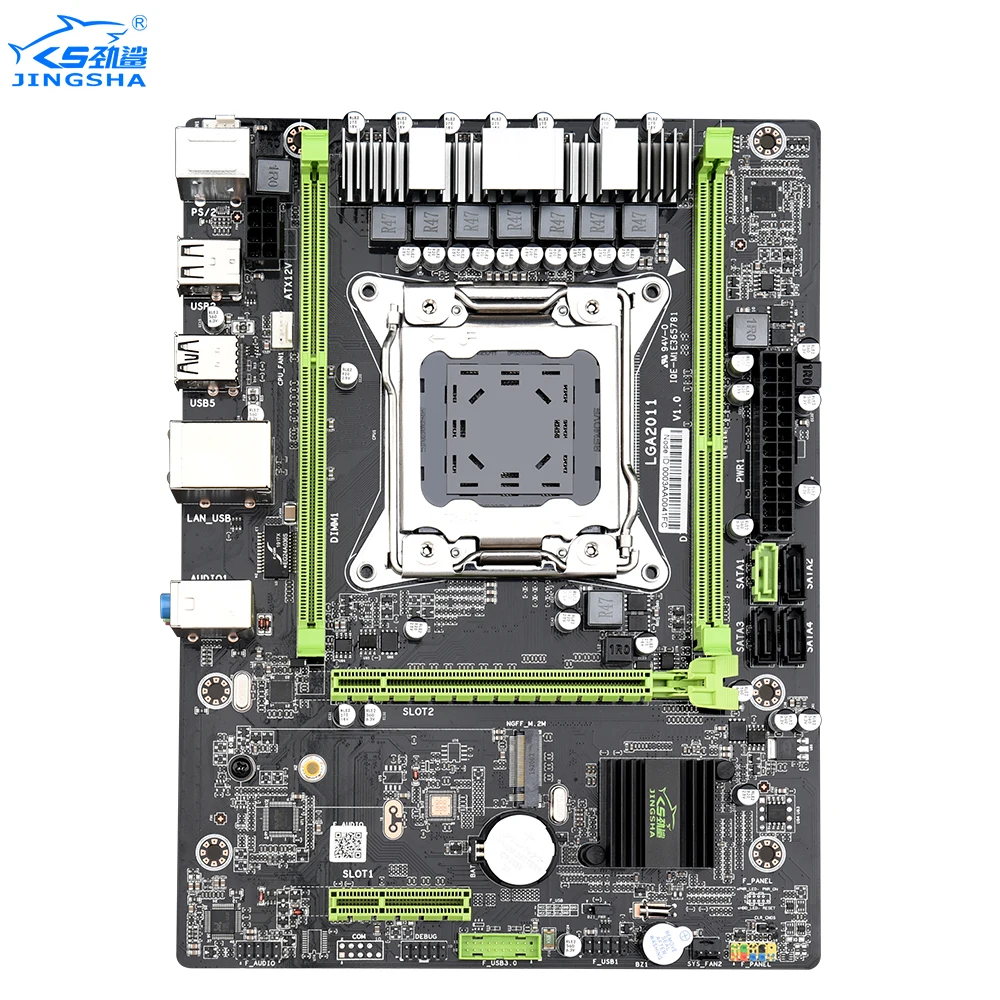 Материнская плата JINGSHA X79 E5 2630v2 DDR3 2*8 ГБ = 16 Гб ECC REG ОЗУ двухканальная до 64 MATX USB3.0 SATA3