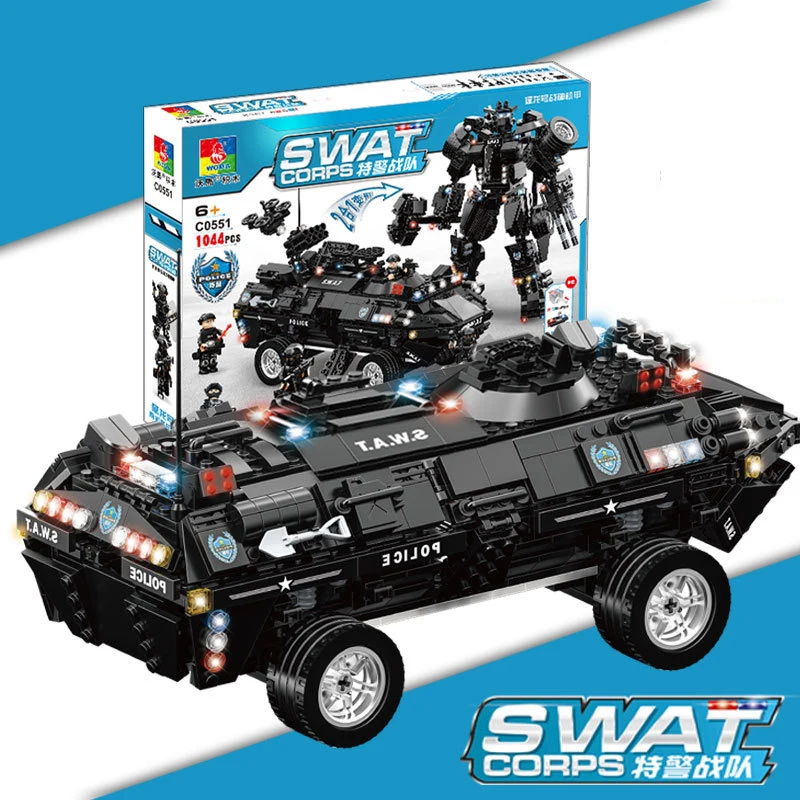 

Special Police Force Armored Vehicle Building-block Toys Compatible with Legoinglys DIY Educating Children Christmas Gifts