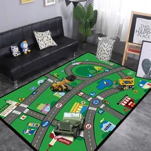 Tapis de jeu pour enfants, 80x50cm, antidérapant, amusant, éducatif, pour jouer avec voiture, chambre à coucher