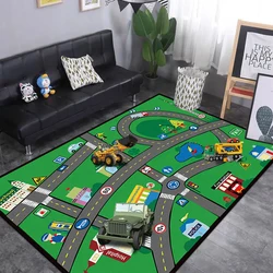 Tapis de jeu pour enfants, 80x50cm, antidérapant, amusant, éducatif, pour jouer avec voiture, chambre à coucher 