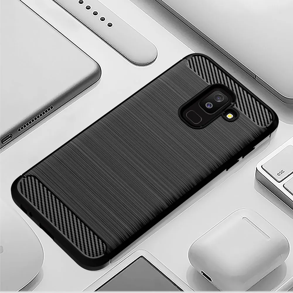 

Carbon Soft Silicone Phone Case For Samsung Galaxy A6 Plus A6S 2018 Cover Bumper GalaxyA6 A6plus A62018 A6s2018 SM A600F A605F