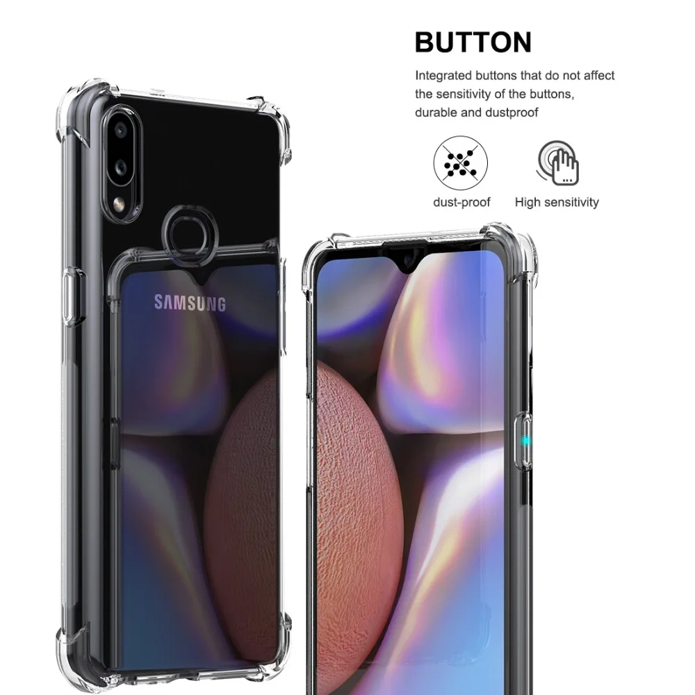 Для Samsung Galaxy A10s чехол прозрачный термопластичный полиуретан силиконовый чехол для телефона A10s Бампер защитный чехол