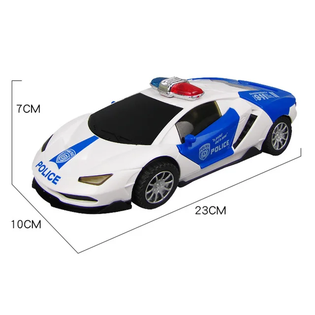 Electric 360 Rotation Police Car Vehicle with LED Music Kids Educational Toys for Children Gift Interesting Birthday Present 6