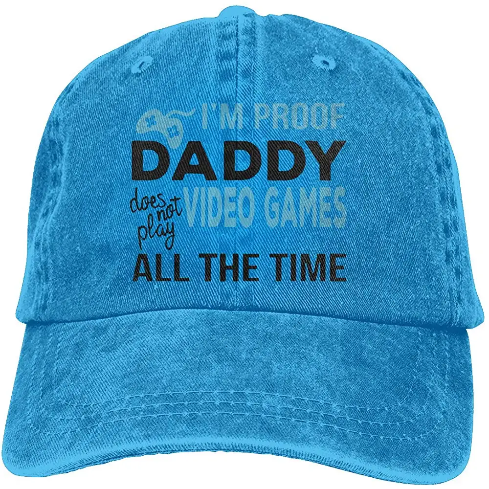 Бейсболка унисекс для взрослых, винтажная, с эффектом потертости, регулируемая, для папы, Кепка-I'm Proof, для папы, не играть в видеоигры, все время, Черная