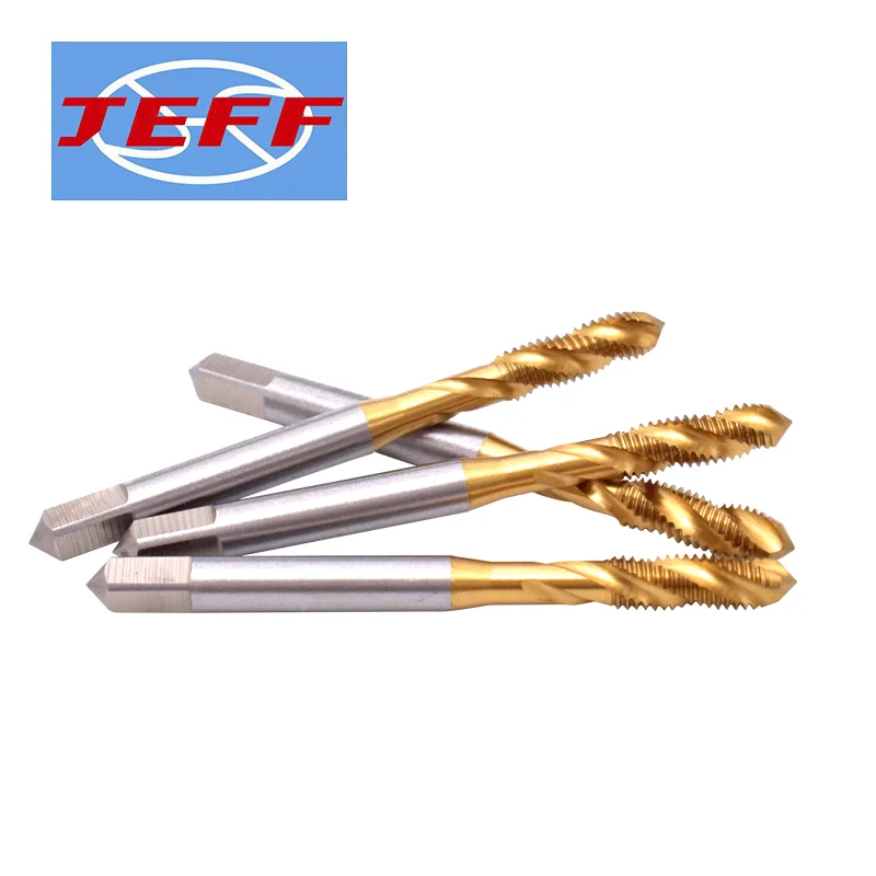 

JEFF HSS Metric With TIN Spiral Fluted Tap M2 M2.5 M3 M4 M5 M6 M8 M10 M12 X0.45 X0.5 X0.7 X0.8 X1 X1.5 Machine Screw Thread Taps