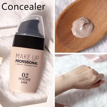 

30ml Moisturizing Hydrating Concealer Liquid Foundation Face Brightening Full Coverage Concealer Waterproof Liquid Foundation