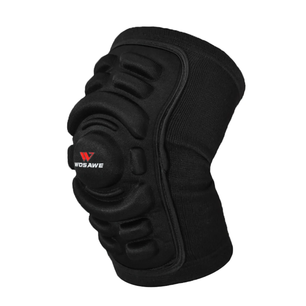 Sports Knee Compression Sleeve Padded Support Brace Knee Pads Safety Protector for Ski Basketball Skateboard Motorcycle Cycling