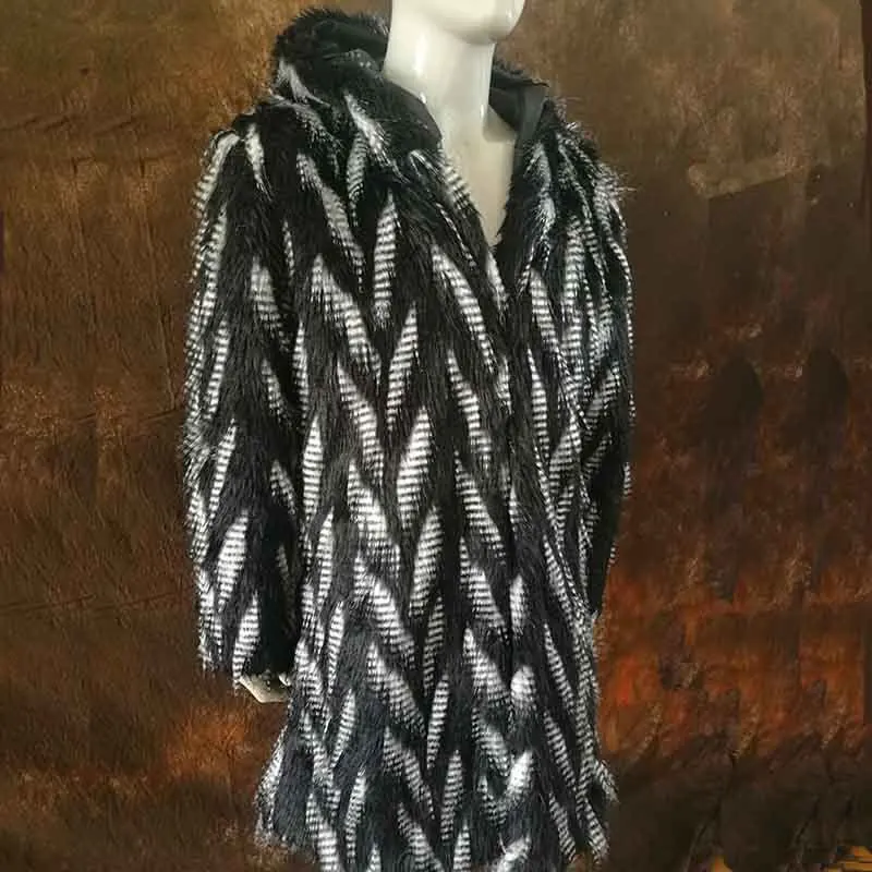 Мужская куртка из искусственного лисьего меха длинная теплая куртка из искусственной кожи с перьями павлина зимние осенние мужские пальто из искусственного меха K1128