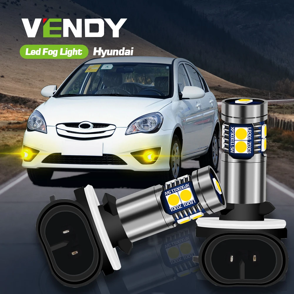 2 шт. светодиодные противотуманные фары Canbus 881 H27W для Hyundai Tucson Sonata Santa Fe ix35 ix20 Accent