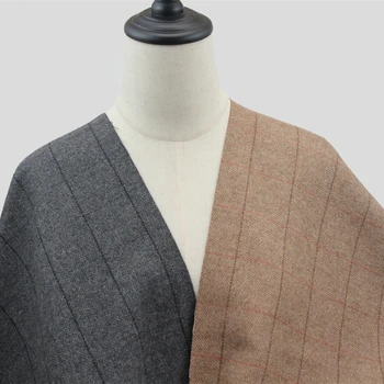 

free ship 90% wool check and herringbone weaved Worsted wool fabric price for 1 meter 59“ wide