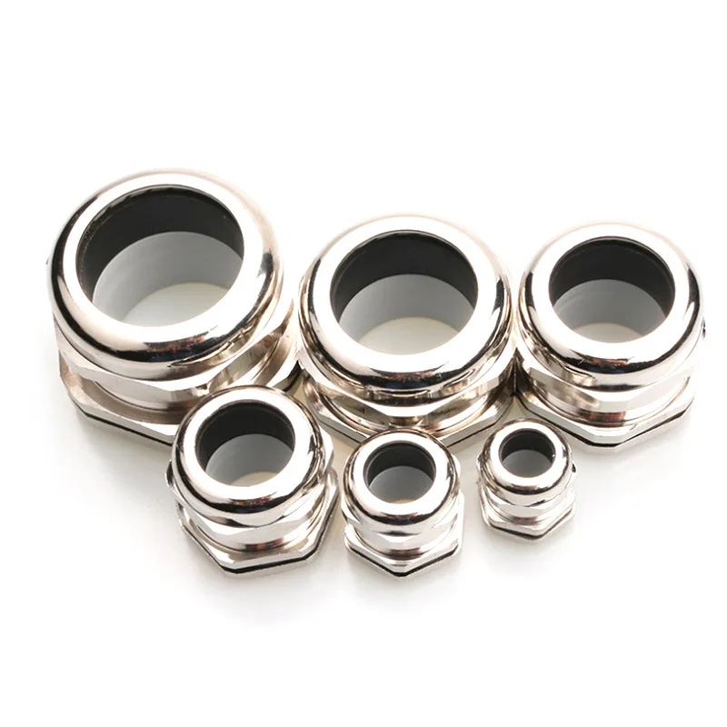 304 Stainless Steel Metal Electric Cable Gland Wire Fitting PG7/PG9/PG11/PG13.5/PG16/PG19/PG21/PG25 Waterproof Wire Connector