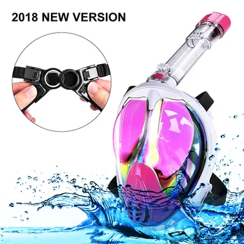 

2020 New Underwater Scuba Anti-Fog Full Face Diving Mask Snorkeling Set Respiratory Masks Safe And Waterproof Swimming Equipment