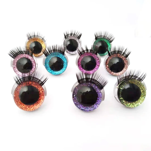 Wholesale 500pcs Of Hand Painted 20mm Safety Eyes With Eyelashes - Glitter  Safety Eyes/Plastic Toy Eyes 3D Eyes - AliExpress