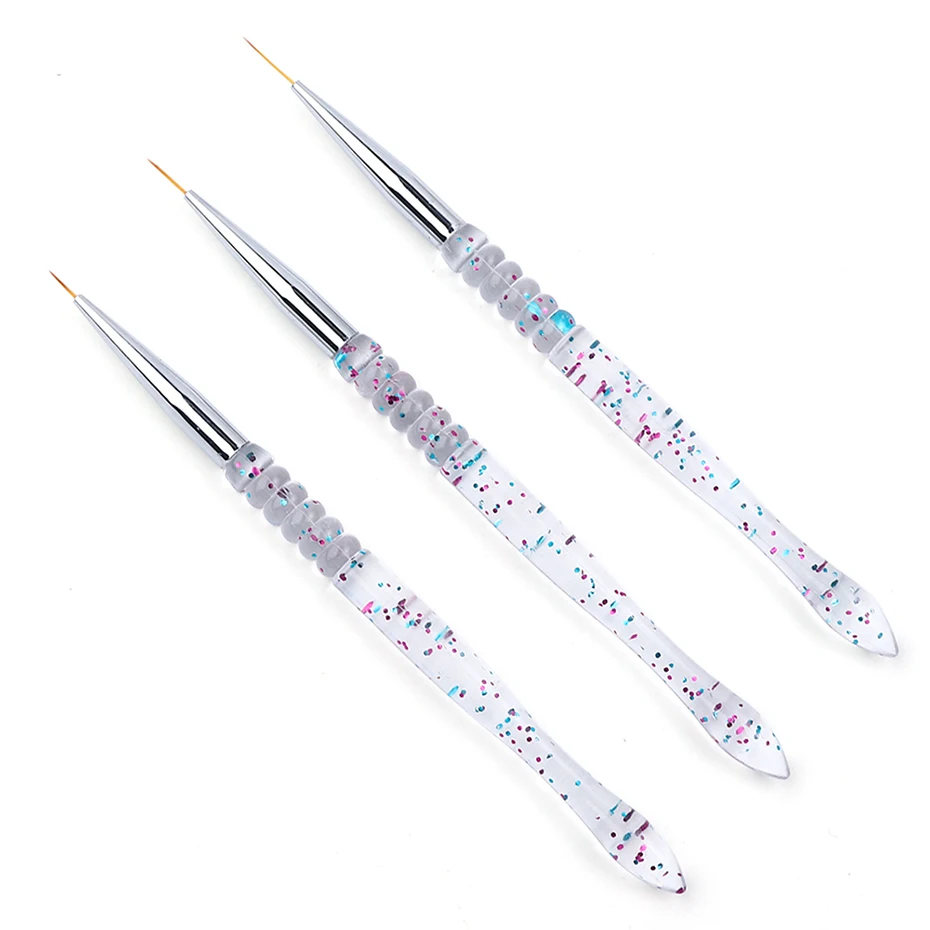

3pc Professional Nail Brush Pen Painting Drawing Pencil UV Gel Polish Dotting Brush Liner Detailing Pen Tool for Manicure TR1047