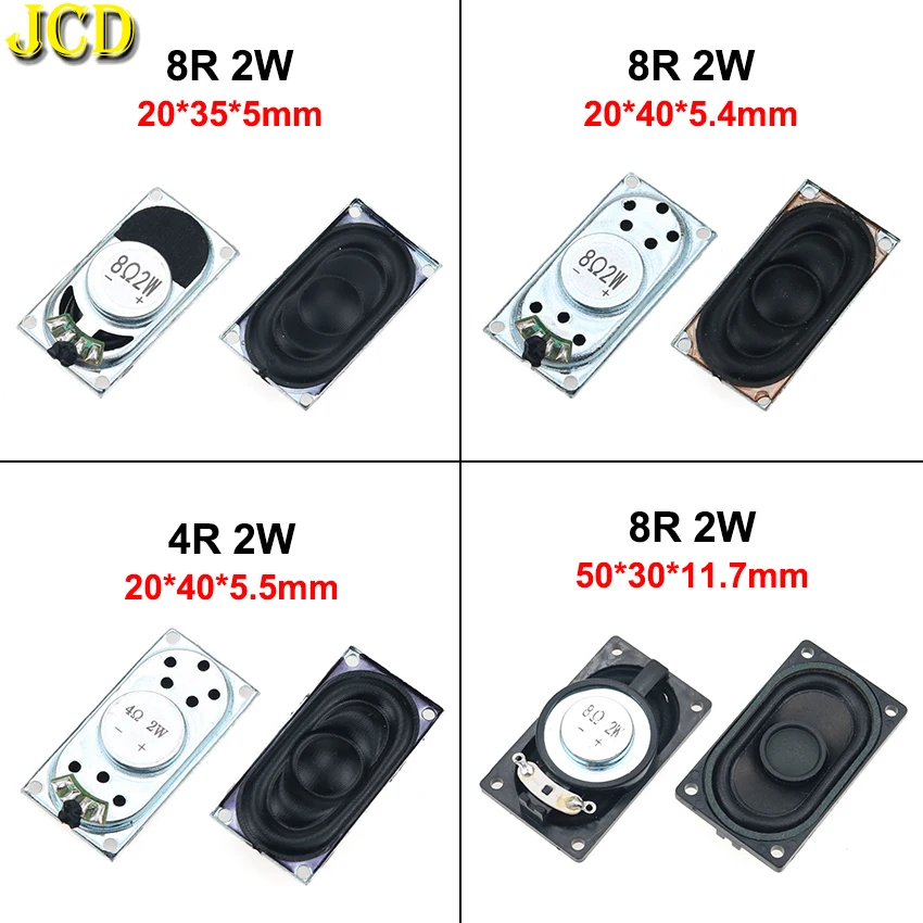 

JCD 1PCS Notebook Speaker Horn 2W 8R 4R 4020 Loud speaker 4 8 ohms 2 Watt 4/8R 2W 20*35*5MM 20*40*5.4MM 20*40*5.5MM 50*30*11.7MM