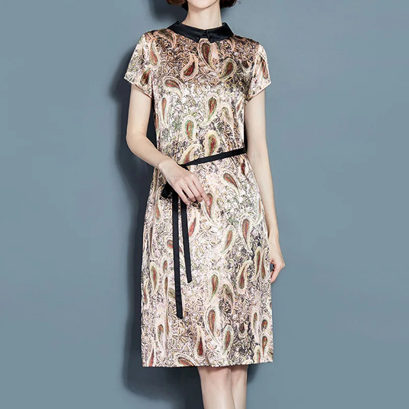 

Hangzhou Important Imitated Silk Fabric Dress Faux Mulberry Silk 2019 Summer New Style Stretch Satin Mid-length Skirt