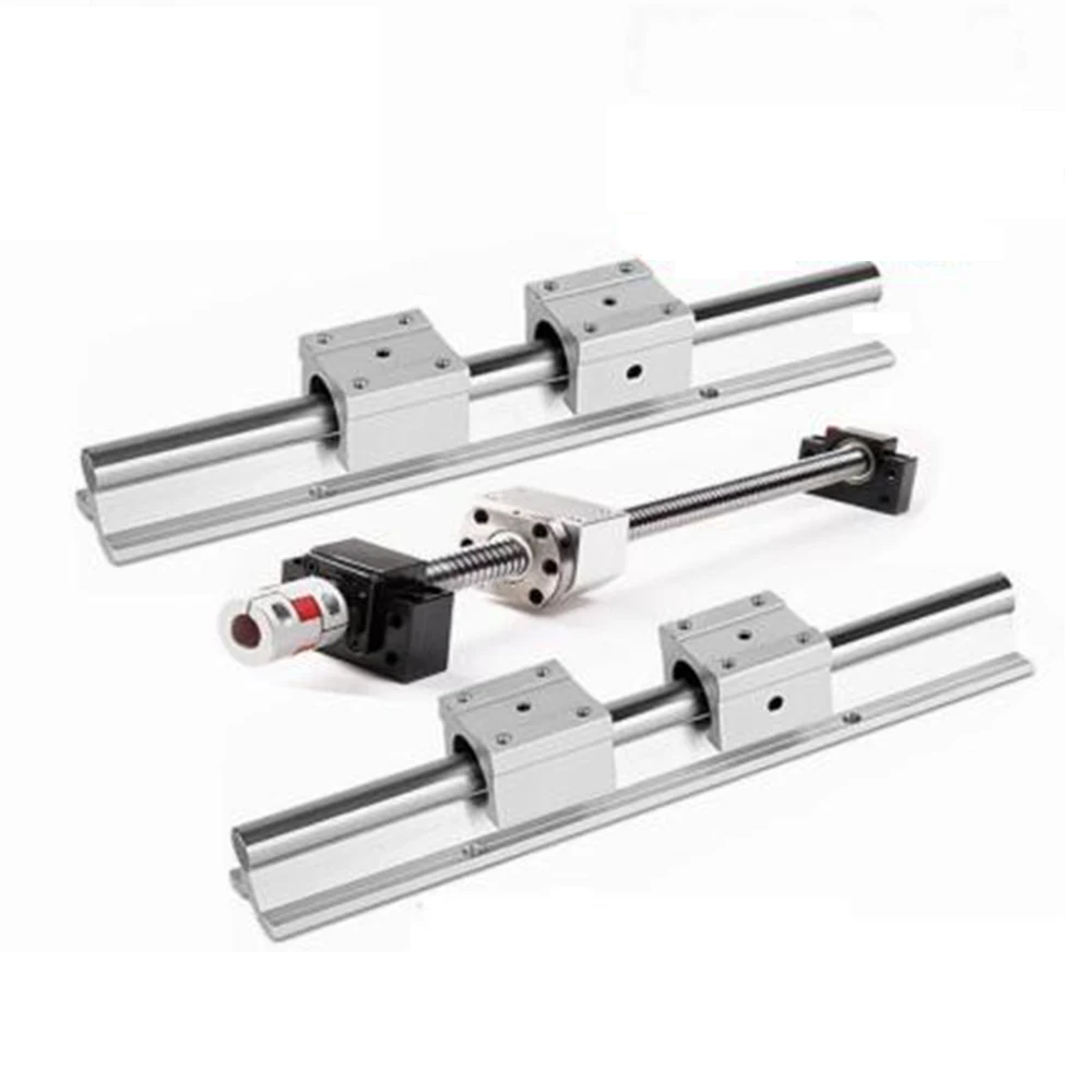 US $221.85 SBR12 16 20 linear guide Rail 300 600 700 mm  ballscrew set SFU1605  350 600 750 mm  BKBF12 CNC parts