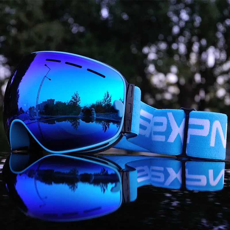 Брендовые лыжные очки для мужчин и женщин, очки для сноуборда, очки для катания на лыжах с защитой от уф400 лучей, лыжные очки, противотуманные лыжные маски - Цвет: SGP6