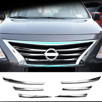 

6Pcs 3D Automobile Car Styling Front Racing Grilles Grill Trim Covers Stickers for Nissan Sunny 2014 - 2018