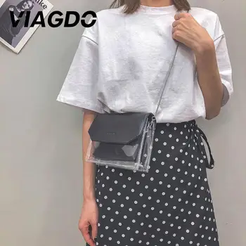 

Multi Intercalated Bag Single Shoulder Bag Women'S Fashion Prom Party Lady Makeup PVC Harajuku Style Handbag Wedding