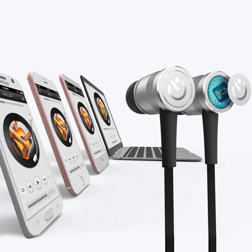 4 1 Bluetooth Wireless Headset w Mic In Ear Earphones Sports Neckband Magnetic Waterproof Earbuds Wireless for Mobile Phone